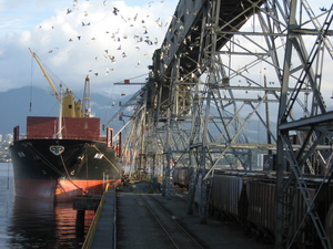 Vancouver Port Canada..ZINGA galvanising system was used to galvanise all the larger - non-mobile-parts of the structure